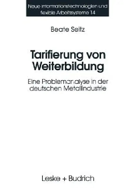 Tarifierung Von Weiterbildung (English, Beate Seitz)