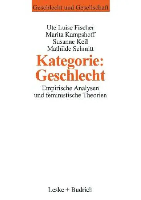 Kategorie (English, Mathilde Schmitt | Ute Luise Fischer | Marita Kampshoff)