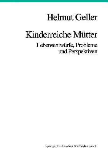 Kinderreiche Mütter (English, Helmut Geller)