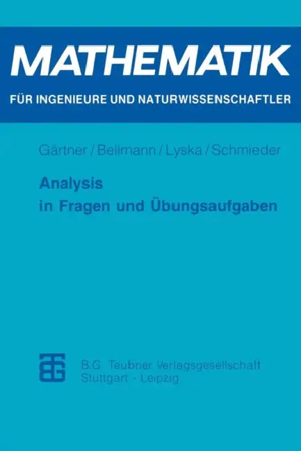 Analysis in Fragen Und Übungsaufgaben (English, Karl-Heinz Gärtner | Margitta Bellmann | Werner Lyska)