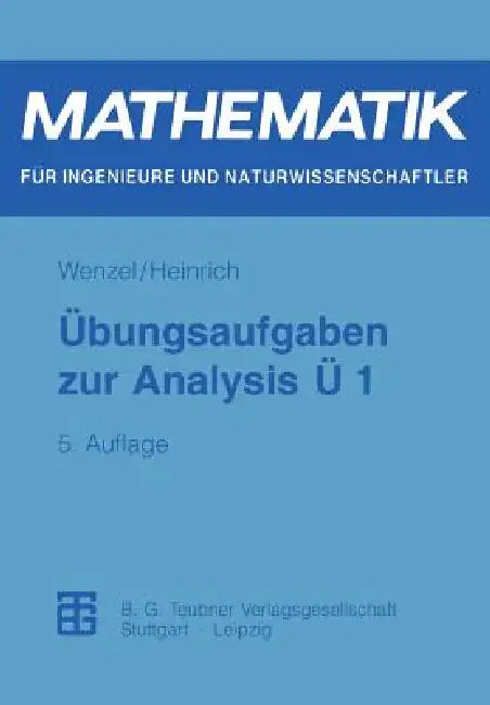 Übungsaufgaben Zur Analysis Ü 1 (English, Horst Wenzel | Gottfried Heinrich)