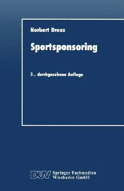 Sportsponsoring (English, Norbert Drees)