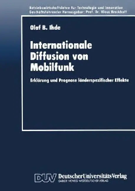Internationale Diffusion Von Mobilfunk (English, Olaf Bernd Ihde)