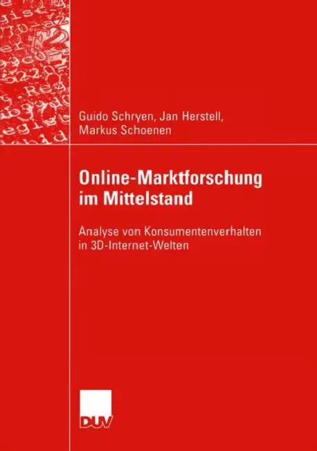 Online-Marktforschung Im Mittelstand (English, Guido Schryen | Jan Herstell | Markus Schoenen)