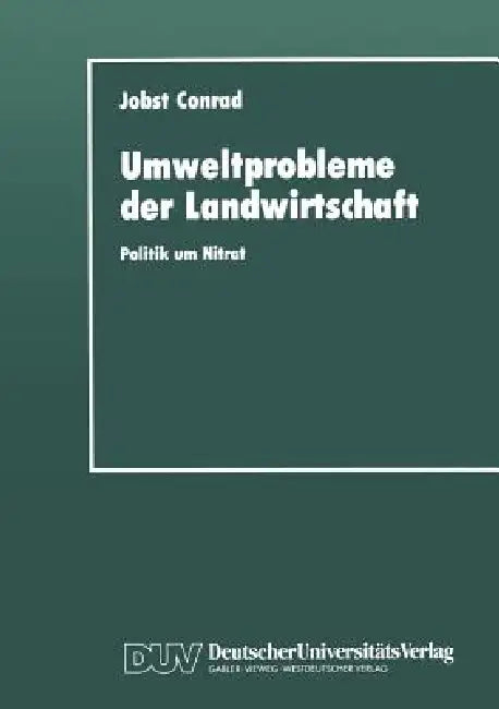 Umweltprobleme Der Landwirtschaft (English, Jobst Conrad)
