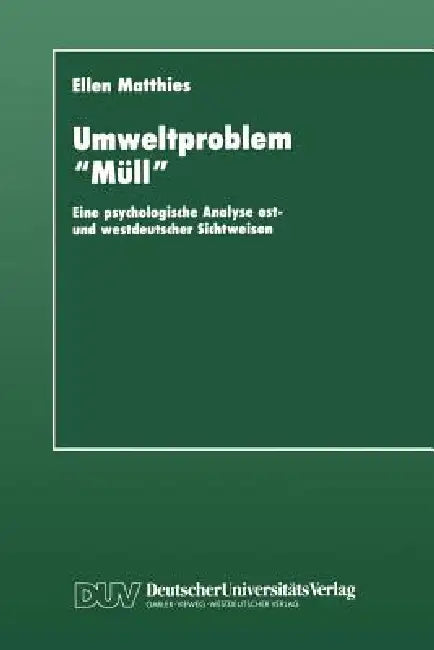 Umweltproblem "Müll" (English, Ellen Matthies)