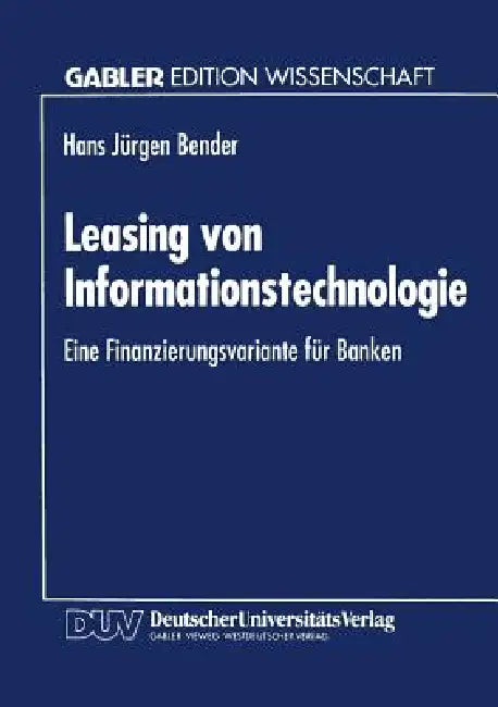 Leasing Von Informationstechnologie (English, Hans-Jürgen Bender)