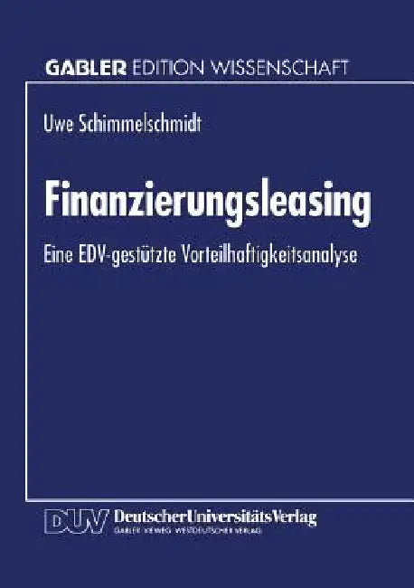 Finanzierungsleasing (English, Uwe Schimmelschmidt)