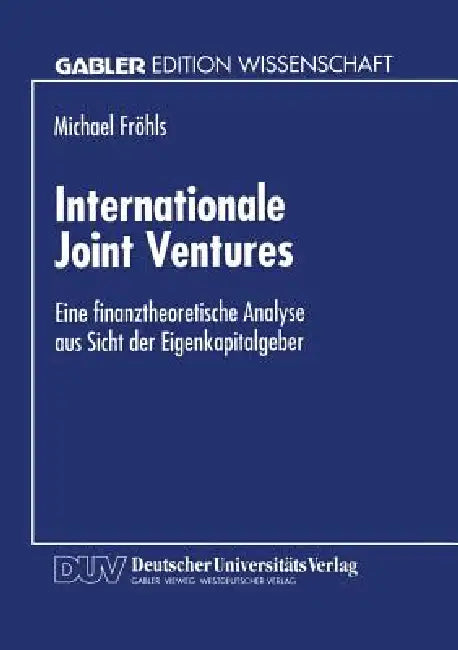 Internationale Joint Ventures (English, Michael Fröhls)