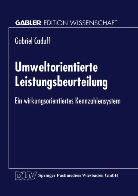 Umweltorientierte Leistungsbeurteilung (English, Gabriel Caduff)