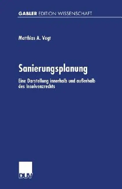 Sanierungsplanung (English, Mathias A. Vogt)