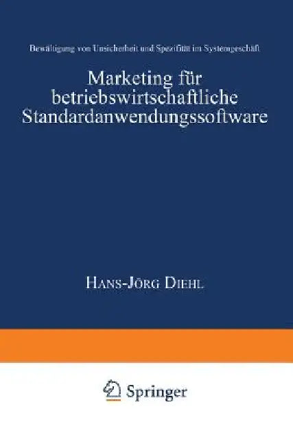 Marketing Für Betriebswirtschaftliche Standardanwendungssoftware (English, Hans-Jörg Diehl)