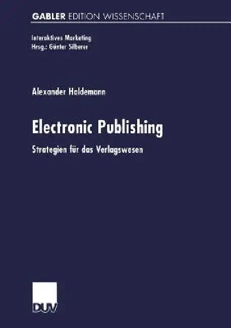 Electronic Publishing (English, Alexander Haldemann)