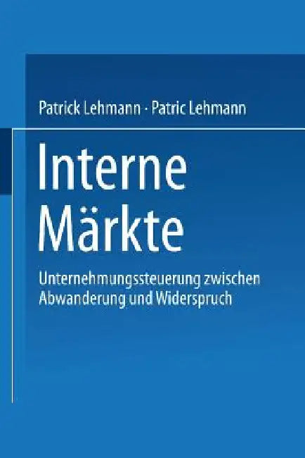 Interne Märkte (English, Patrick Lehmann)