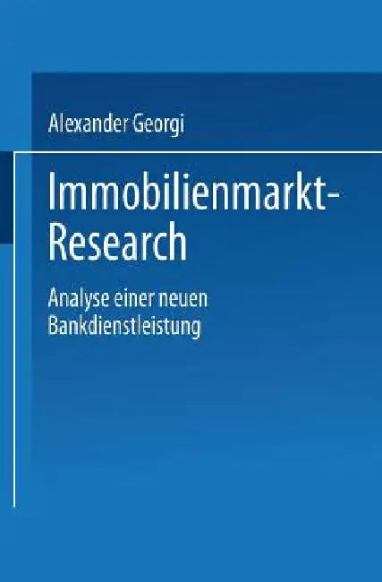Immobilienmarkt-Research (English, Alexander Georgi)