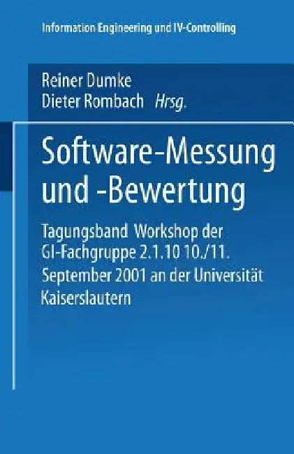 Software-Messung Und -Bewertung (English, Reiner Dumke | Dieter Rombach)