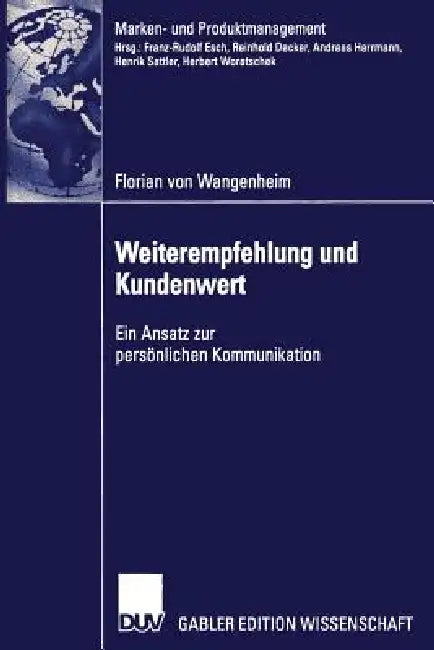 Weiterempfehlung Und Kundenwert (English, Florian Wangenheim)