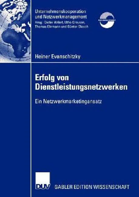 Erfolg Von Dienstleistungsnetzwerken (English, Heiner Evanschitzky)