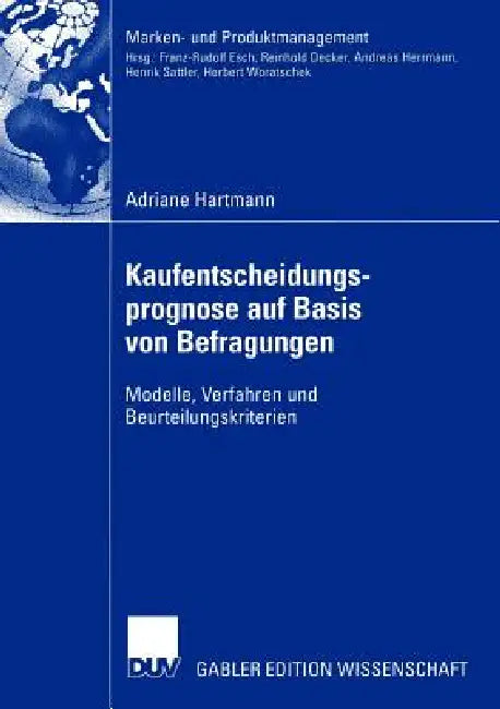 Kaufentscheidungsprognose Auf Basis Von Befragungen (English, Adriane Hartmann)