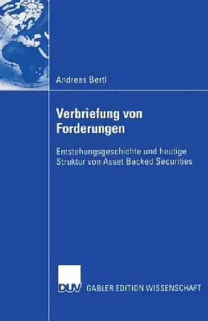 Verbriefung Von Forderungen (English, Andreas Bertl)