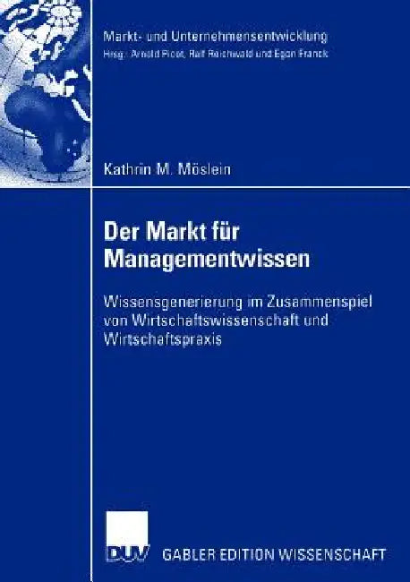 Der Markt Für Managementwissen (English, Kathrin M. Möslein)