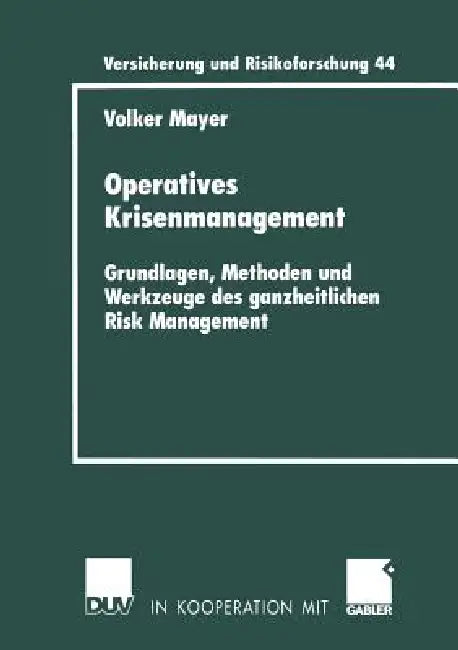 Operatives Krisenmanagement (English, Volker Mayer)