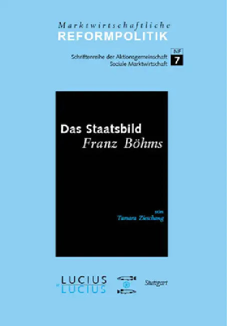 Das Staatsbild Franz Böhms (English, Tamara Zieschang)
