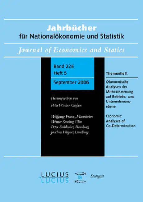 Ökonomische Analysen Der Mitbestimmung Auf Betriebs- Und Unternehmensebene (English, Joachim Wagner)