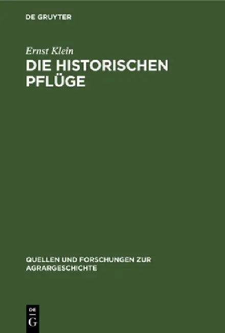 Die historischen Pflüge (English, Ernst Klein | Wilhelm Krepela)