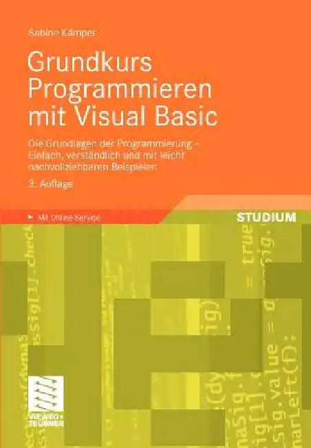 Grundkurs Programmieren Mit Visual Basic (English, Sabine Kämper)