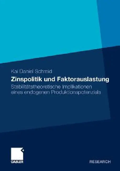 Zinspolitik Und Faktorauslastung (English, Kai Daniel Schmid)