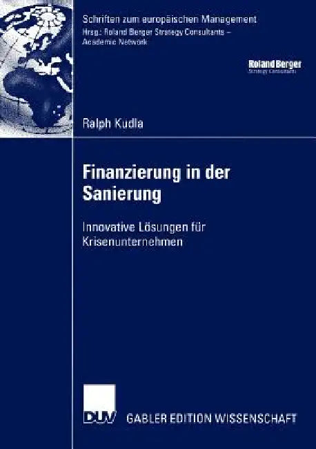 Finanzierung in Der Sanierung (English, Ralph Kudla | Prof Dr Guido Eilenberger)