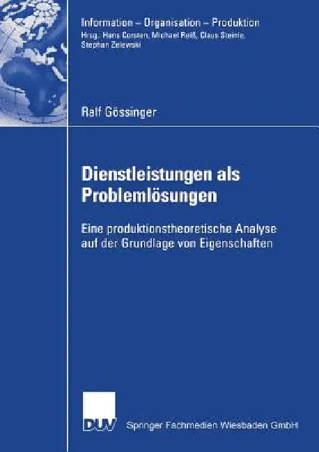 Dienstleistungen ALS Problemlösungen (English, Ralf Gössinger | Prof Dr Hans Corsten)