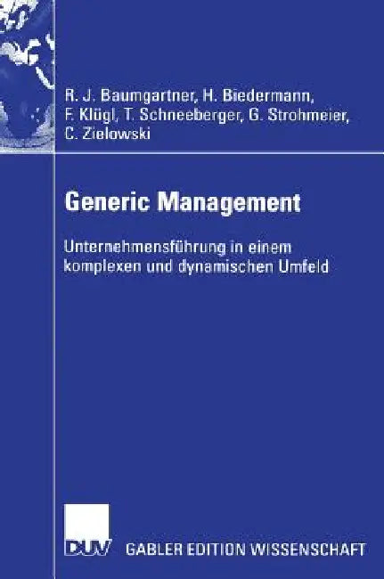 Generic Management (English, Rupert Baumgartner | Hubert Biedermann | Franz Klügl)