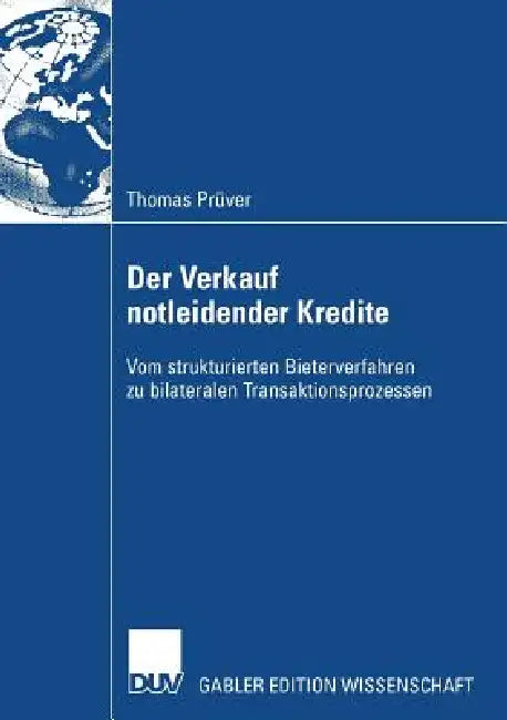Der Verkauf Notleidender Kredite (English, Thomas Prüver | Prof Dr Thomas a. Lange)