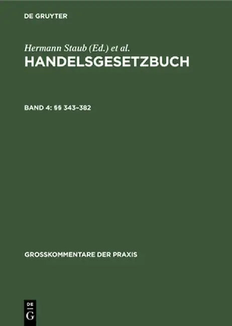 §§ 343-382 (English, Ingo Volker Koller Kluge)