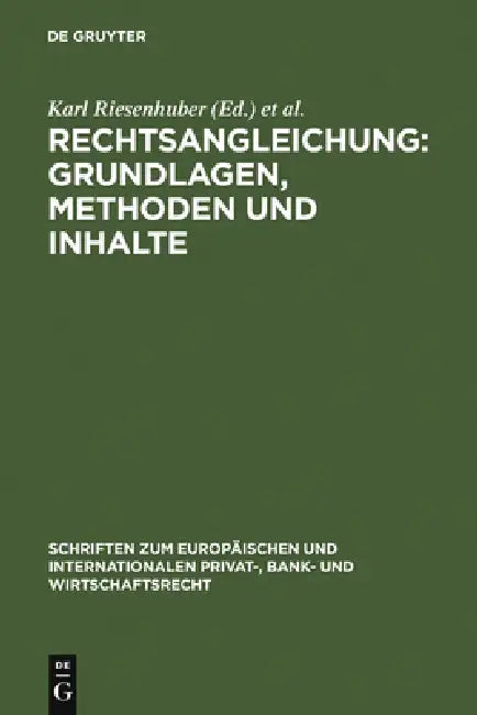 Rechtsangleichung (English, Karl Riesenhuber | Kanako Takayama)
