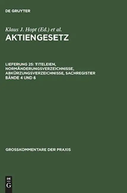 Titeleien, Normanderungsverzeichnisse, Abkurzungsverzeichnisse, Sachregister Bande 4 Und 6 (English, Sebastian Mock)
