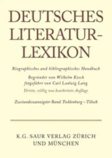 Tecklenburg-tilisch (English, Wilhelm (CRT) Kosch)