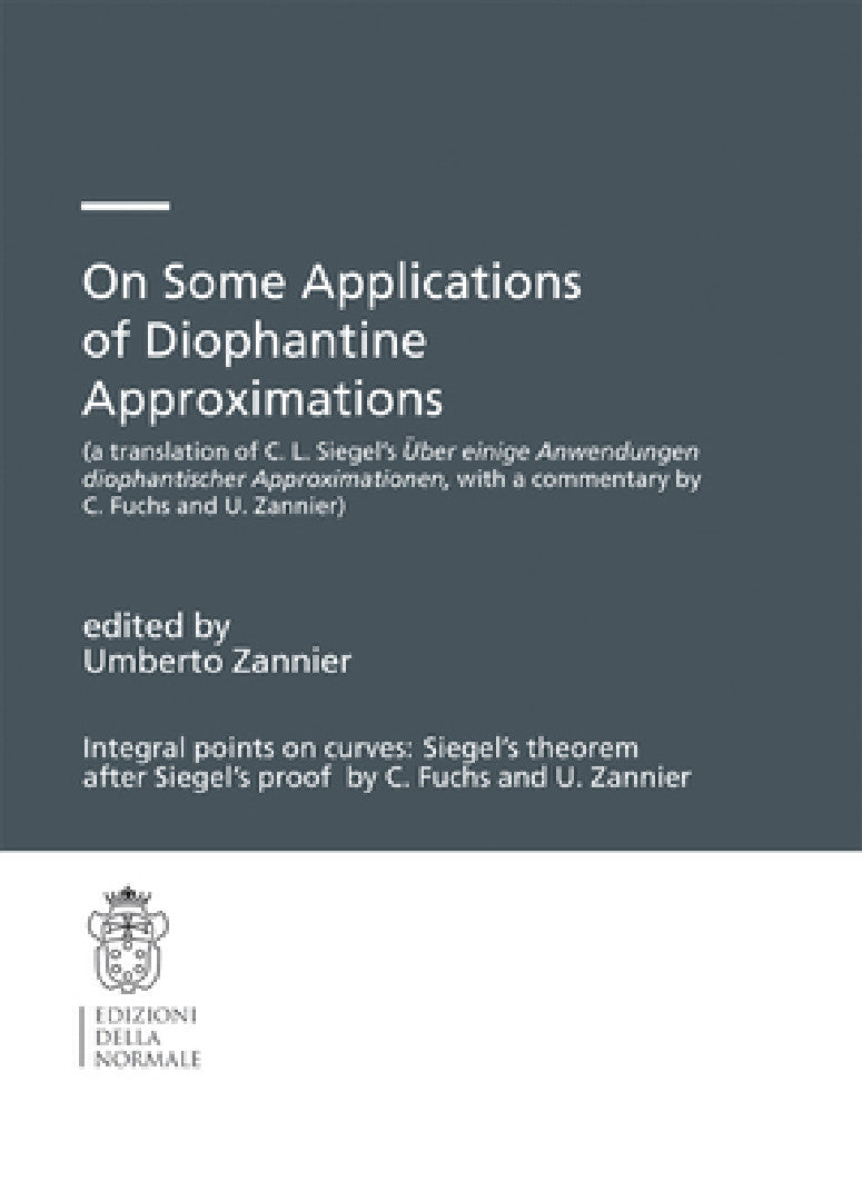 On Some Applications of Diophantine Approximations (English, Umberto Zannier)