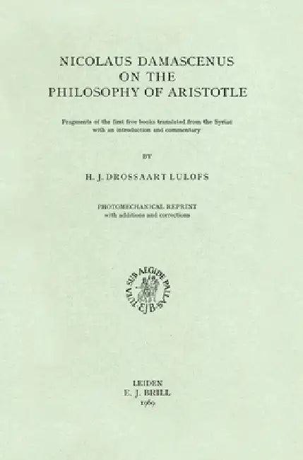 On the Philosophy of Aristotle (English, H. J. Drossaart Lulofs | H. J. Drossaart Lulofs)