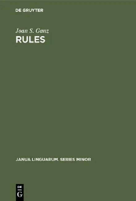 Rules (English, Joan S. Ganz)