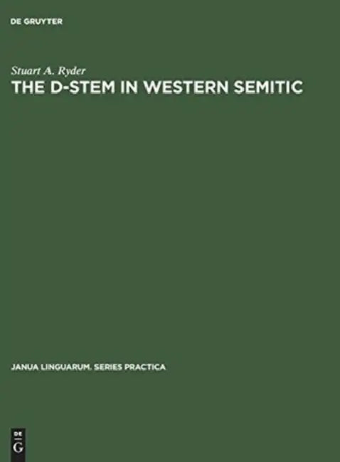 The D-Stem in Western Semitic (English, Stuart A. Ryder)