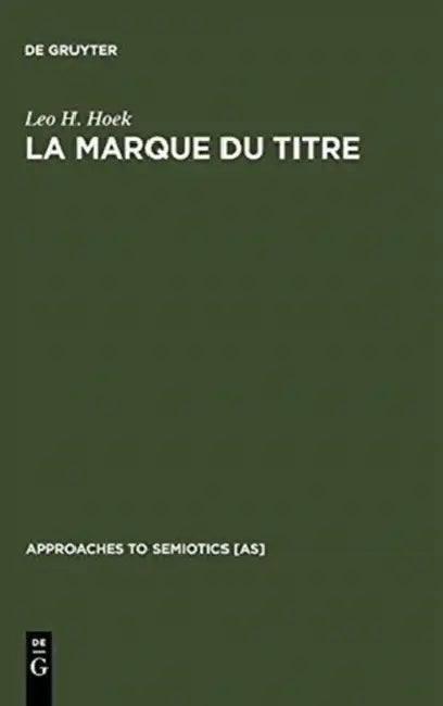 La marque du titre (English, Leo H. Hoek)