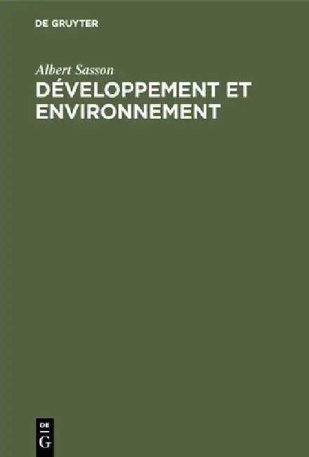 Développement et environnement (English, Albert Sasson)