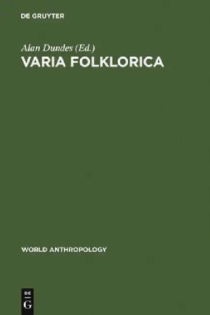 Varia Folkloria (English, Alan Dundes)