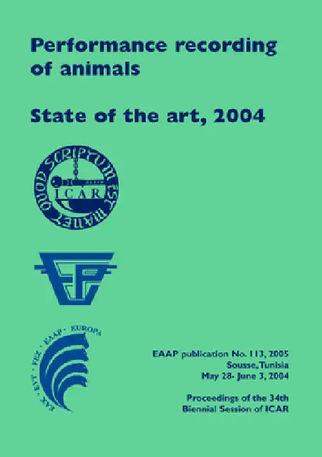 Performance Recording of Animals - State of the Art, 2004 (English, M. Guellouz | A. Dimitriadou | Mosconi)