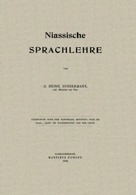 Niassische Sprachlehre (English, Heinr Sundermann)